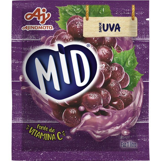 Refresco em Pó Uva Mid Pacote 20g