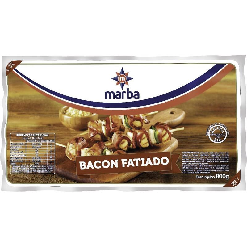 Bacon Fatiado Marba 800g