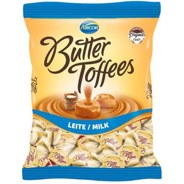 Bala Butter Toffees Arcor 100g - Leite