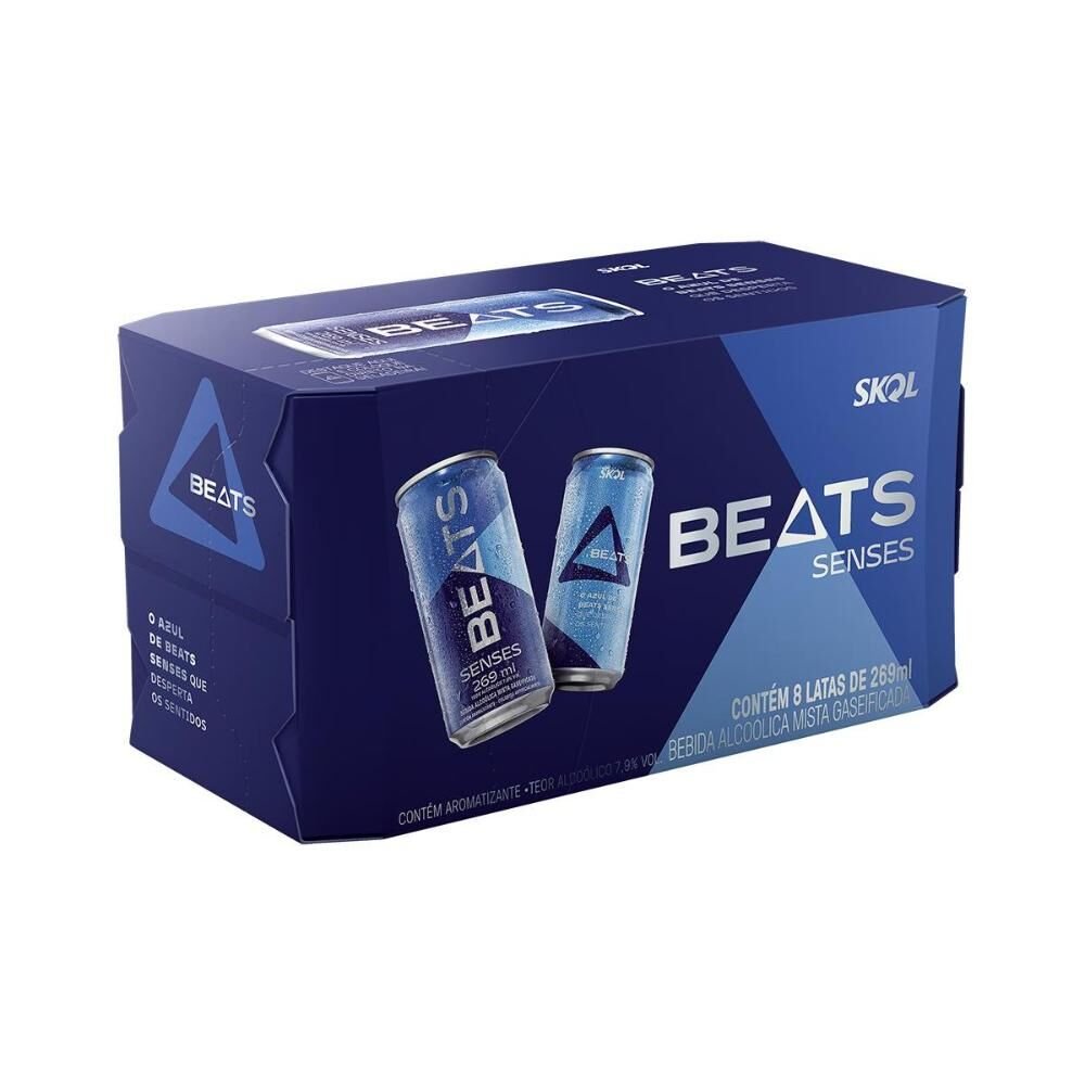 Bebida Mista SKOL Beats Senses com 8 Unidades 269ml
