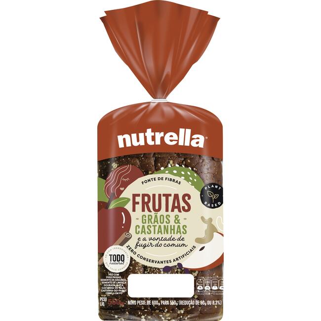 Pão Integral Nutrella Supreme Frutas 550g