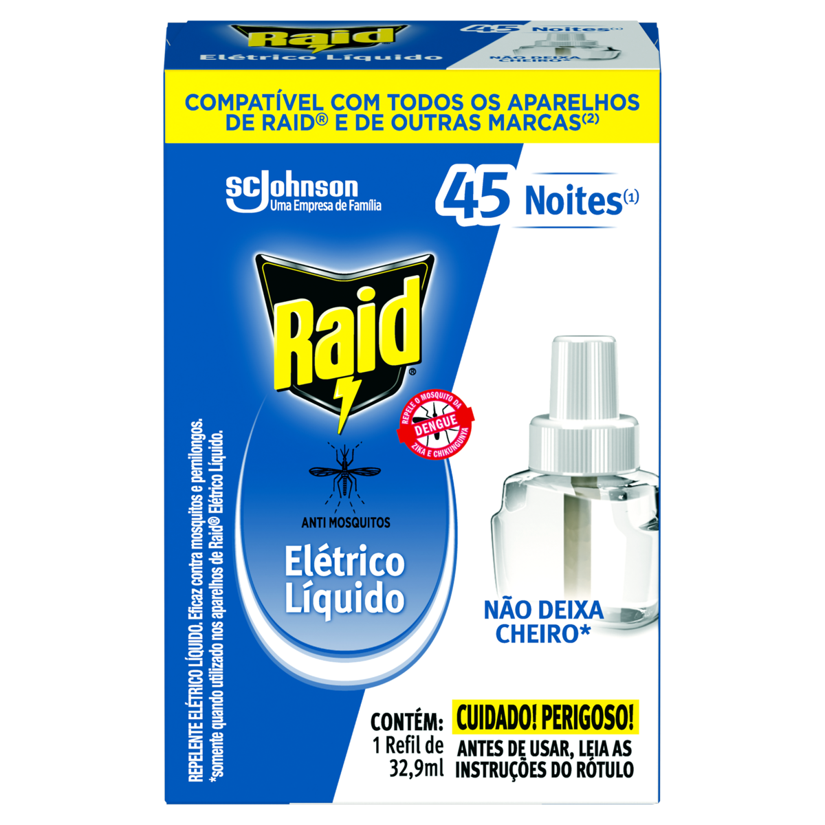 Repelente Elétrico Líquido Raid Refil 32,9 ml RAID