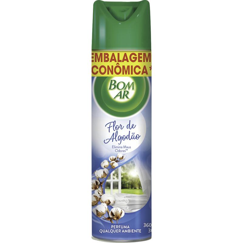 Desodorizador Flor de Algodão Bom Ar Frasco 360ml Embalagem Econômica