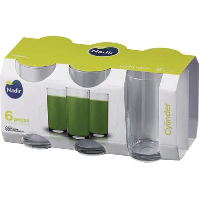 Conjunto de Copos Nadir 300ml - Cylinder - Com 6 Copos - Ref. 7700
