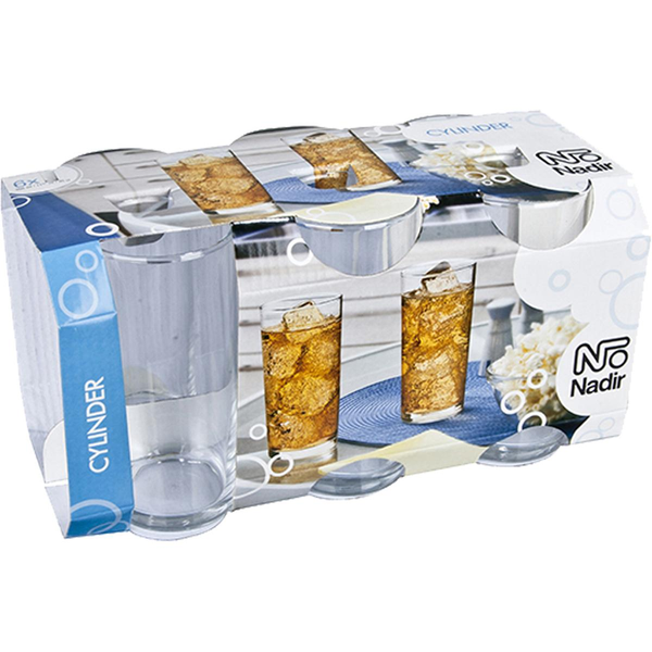 Conjunto de Copos Nadir 300ml - Cylinder - Com 6 Copos - Ref. 7700