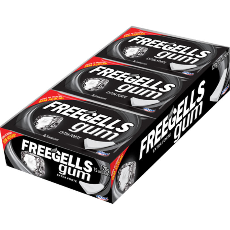 Chiclete Freegells Gum Extra Forte 15 un