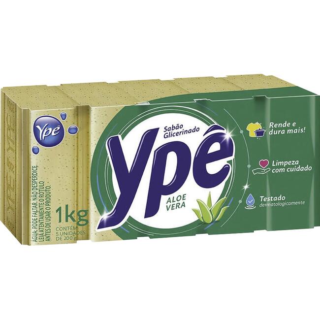 Sabão em Pedaço Ypê Aloe Vera 5x200g