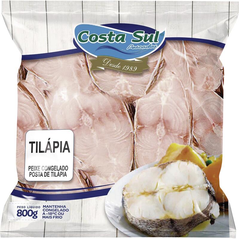 Peixe Tilápia em Postas Costa Sul Congelado 800g