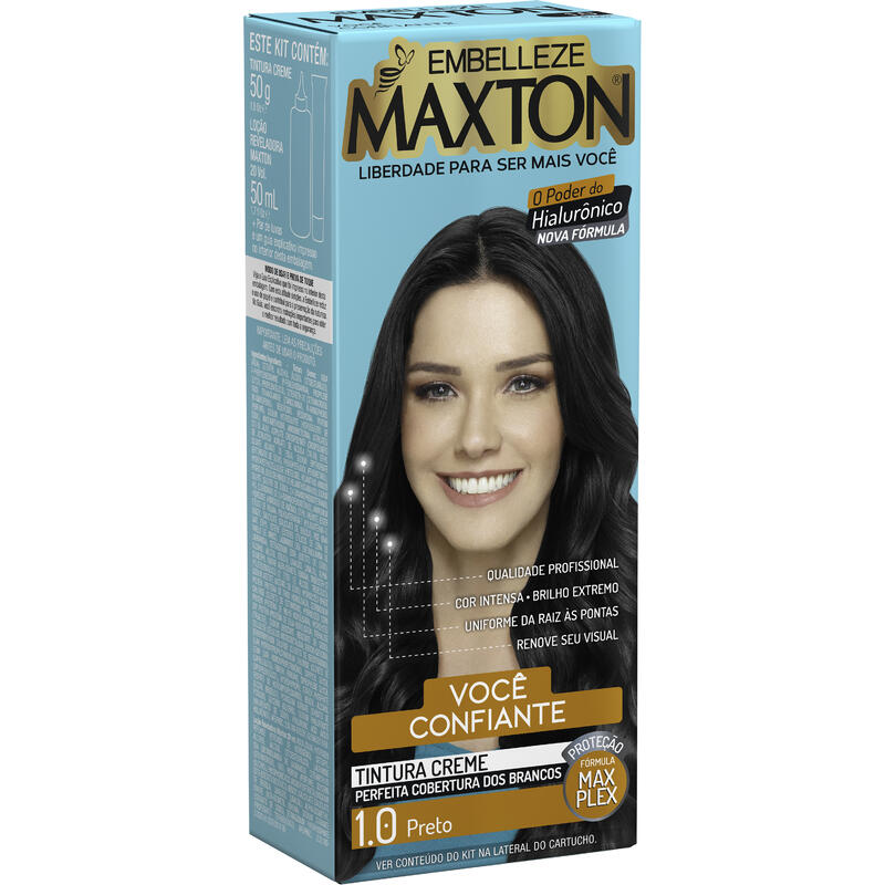 Tintura Maxton Preto 1.0 Kit