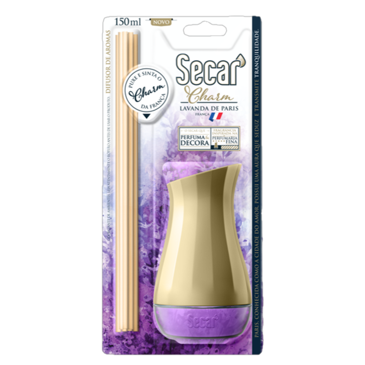 Difusor de Aromas Lavanda de Paris Secar Charm Blister 150ml