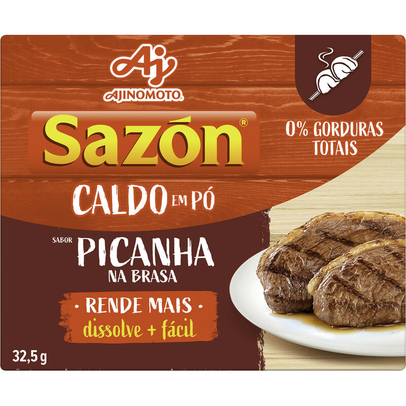 Caldo Pó Picanha na Brasa Sazón Caixa 32,5g