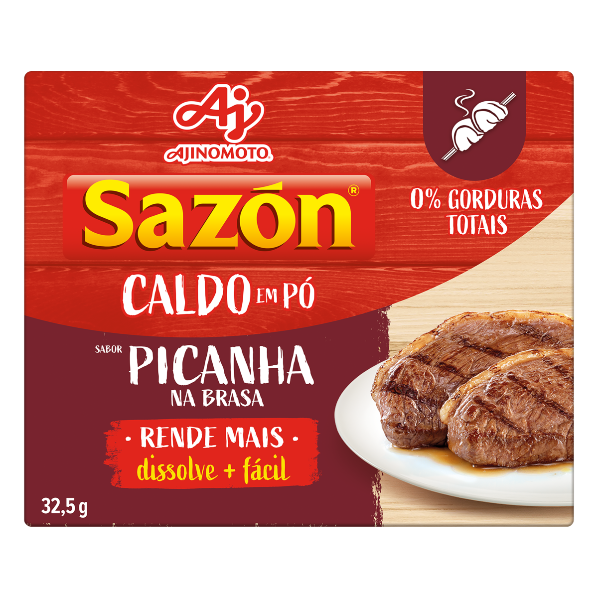 Caldo Pó Picanha na Brasa Sazón Caixa 32,5g