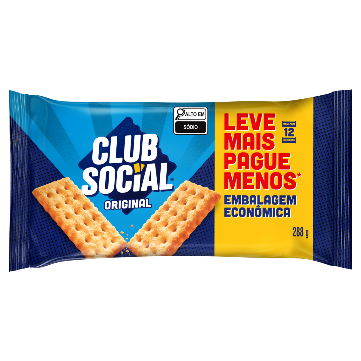 Biscoito Salgado Club Social original embalagem econômica 288g