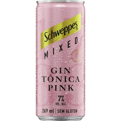 Gin Tônica SCHWEPPES Mixed Pink Sem Glúten 269ml