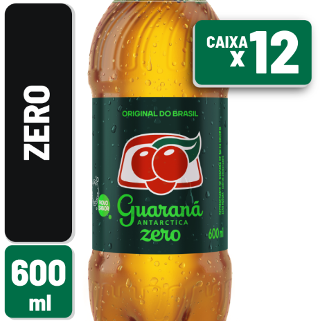Refrigerante Guaraná Antarctica Zero Pet 600ml Caixa c/ 12 un