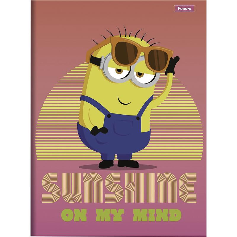 Caderno 1/4 Costurado Foroni Minions 96 folhas un