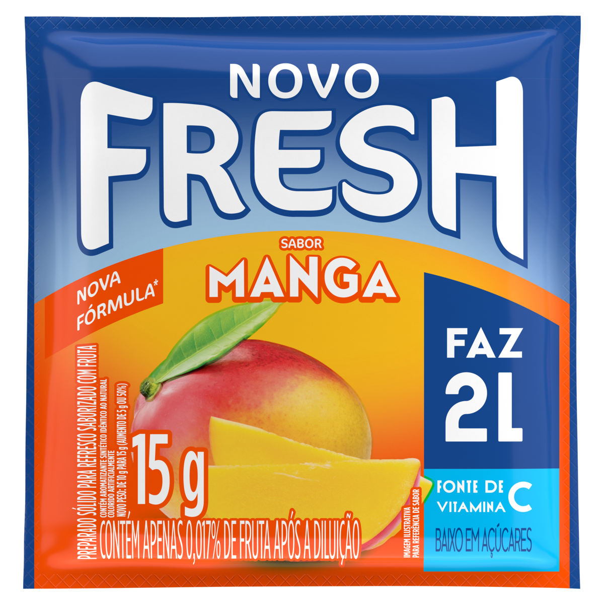 Refresco em Pó Manga Fresh Pacote 15g