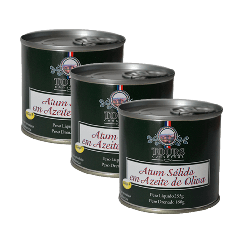 Kit 3x: Atum Sólido Em Azeite De Oliva Tours 255g