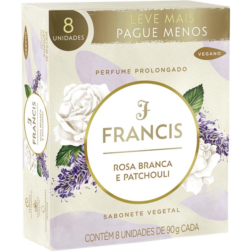 Sabonete Francis Clássico Branco 8x90g