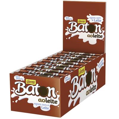 Chocolate Baton Garoto Ao leite Display com 30 un