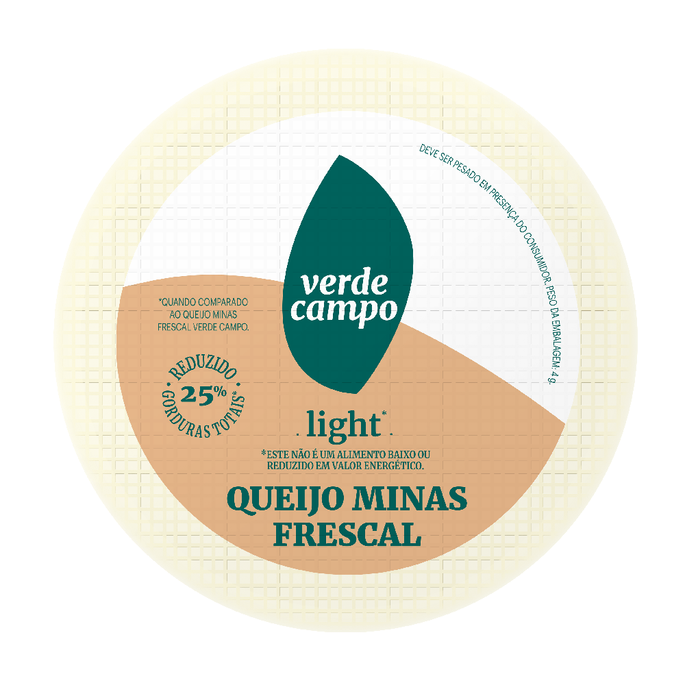 Queijo Minas Frescal Verde Campo Light Kg