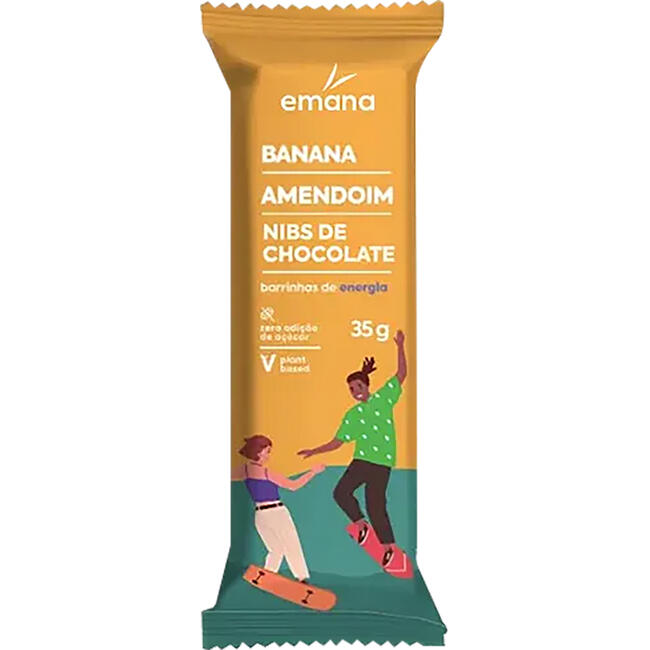 Barra de Proteína Emana Banana e amêndoas 35g