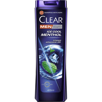 Shampoo Anticaspa Clear Men Ice Cool Menthol 400ml