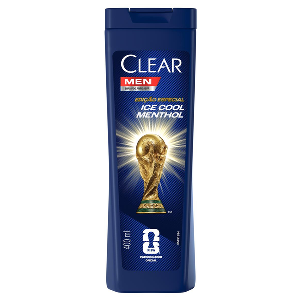 Shampoo Anticaspa Clear Men Ice Cool Menthol 400ml