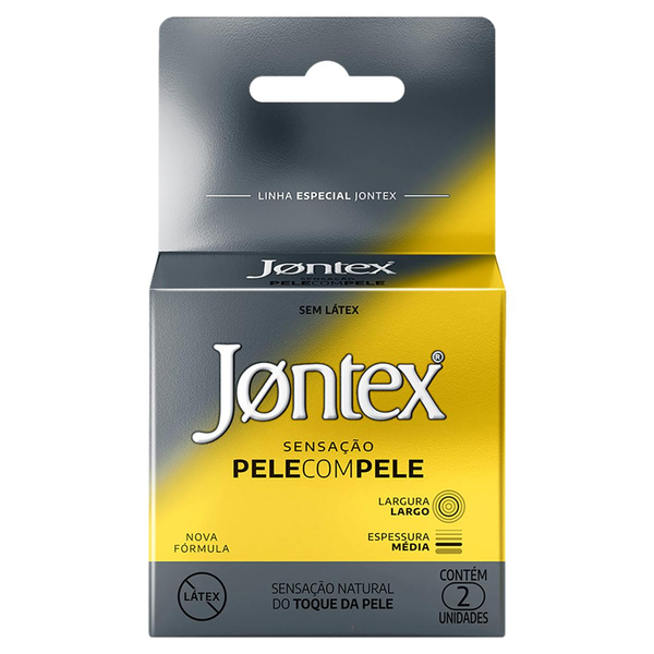 Preservativo Jontex Sensação Pele com Pele - Com 2 Preservativos