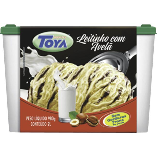 Sorvete Toya Leitinho com avelã 2L