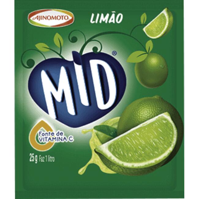 Refresco em Pó Mid Limão 25g