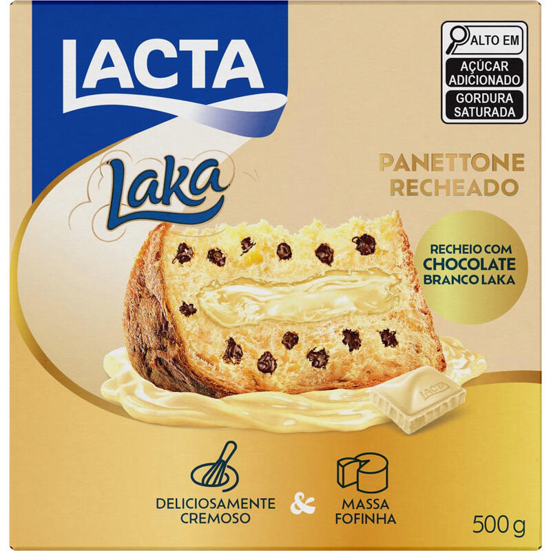 Panettone Recheado Lacta Laka 500g