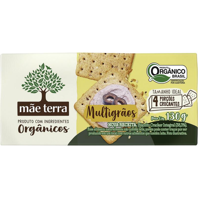 Biscoito Orgânico Mãe Terra Cracker integral 130g