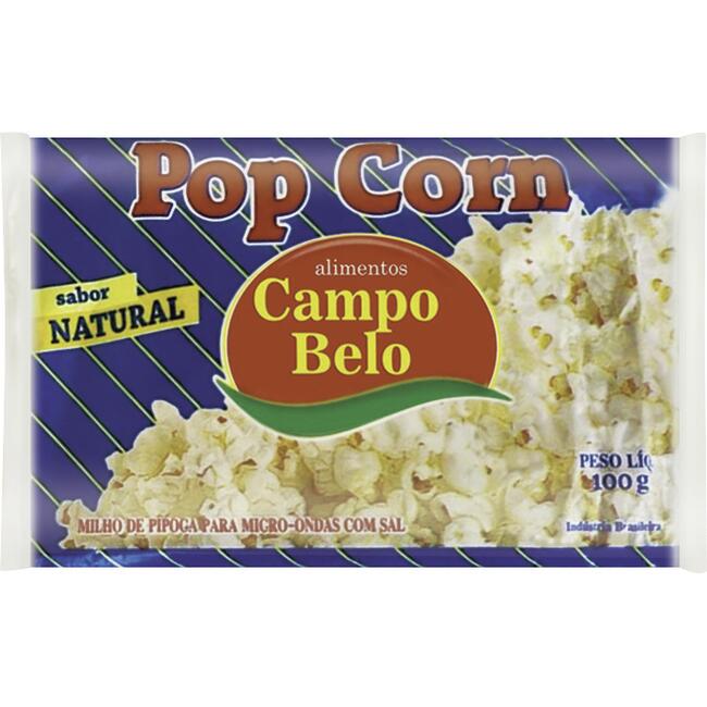 Milho de Pipoca para Micro-ondas Campo Belo Natural 100g