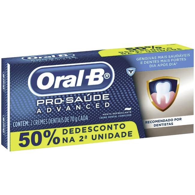 Creme Dental Oral-B Pró-Saúde Advanced 2x70g