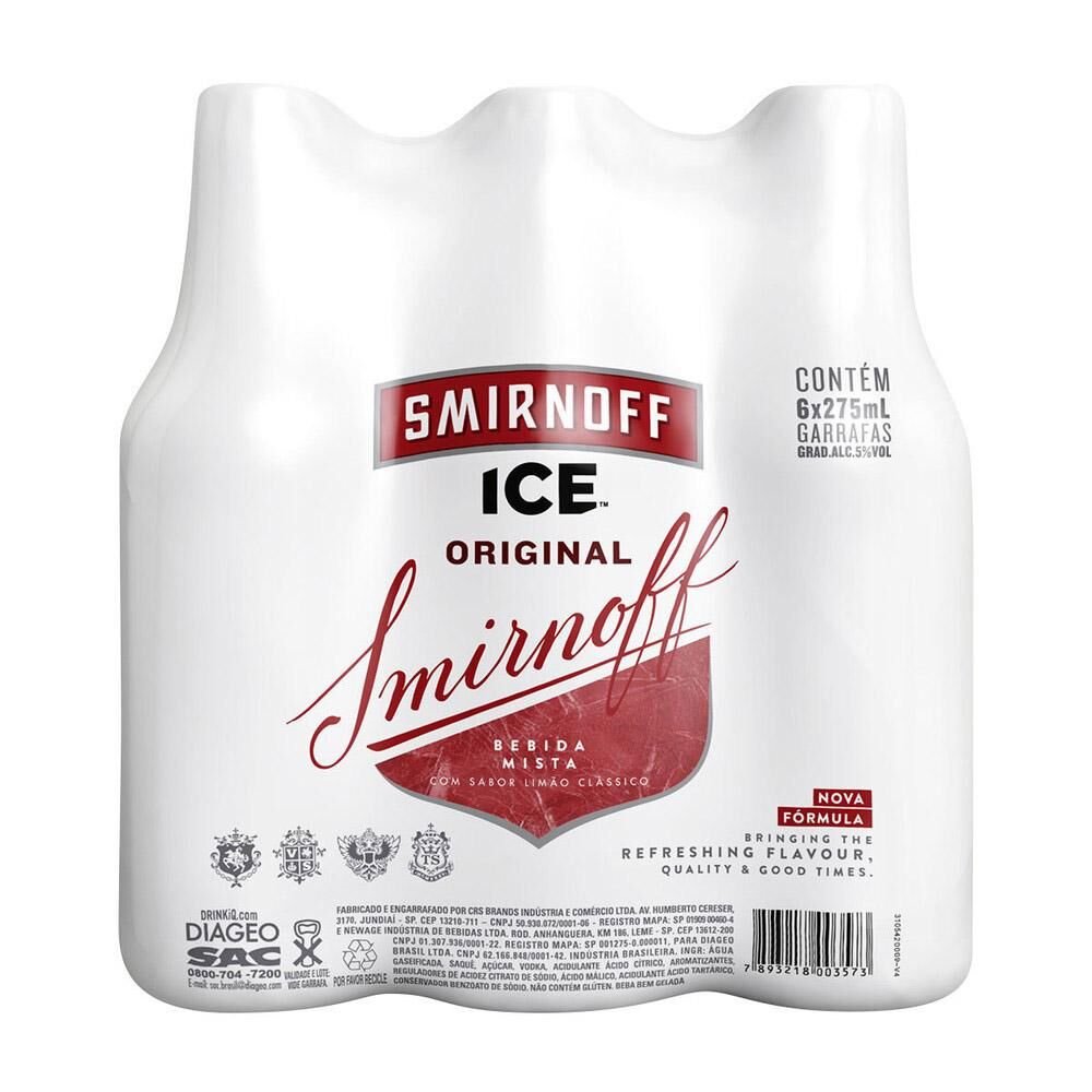 Bebida SMIRNOFF Ice Original com 6 Unidades 275ml