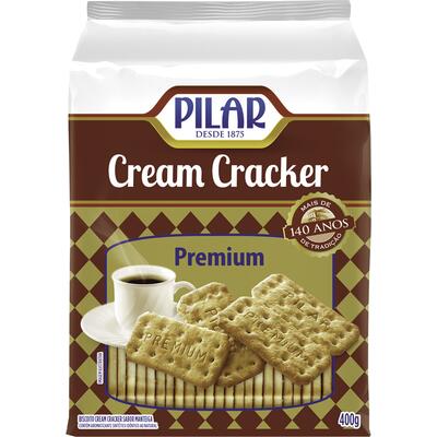 Biscoito Pilar Cream Cracker Premium 400g