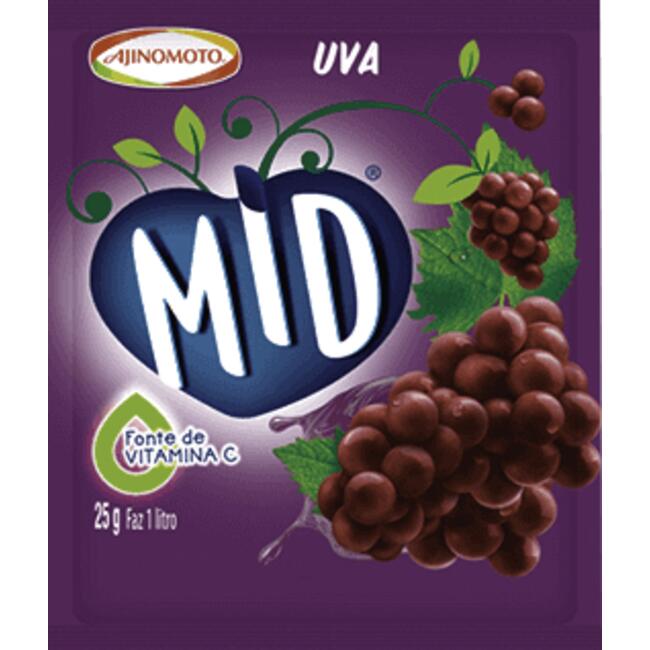 Refresco em Pó Mid Uva 25g
