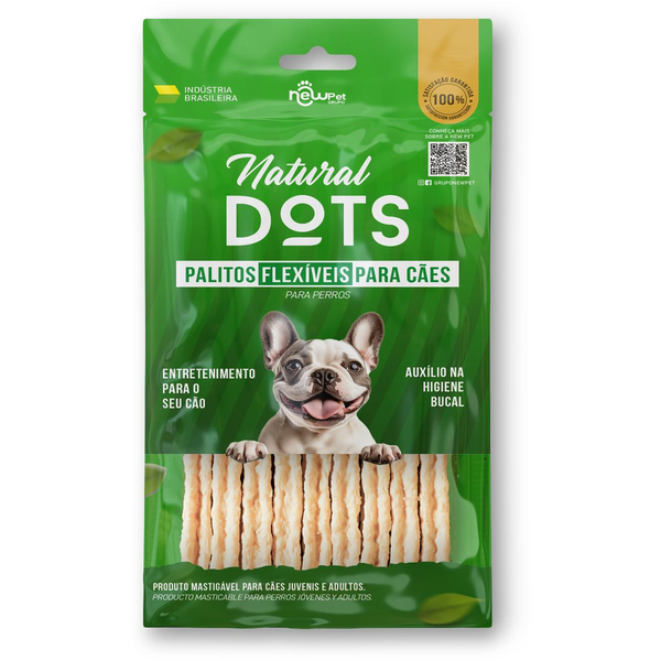 Petisco Natural Dots 70g - Palitos Flexíveis - Leite