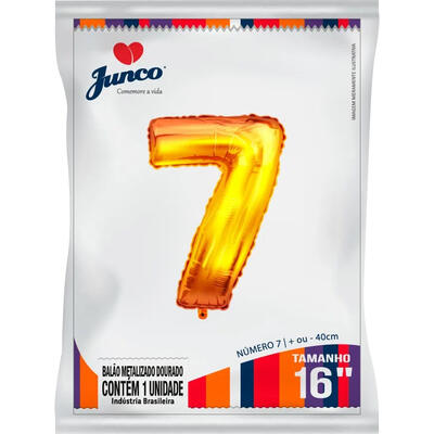 Balão Metalizado Junco 16 Dourado Nº7 un