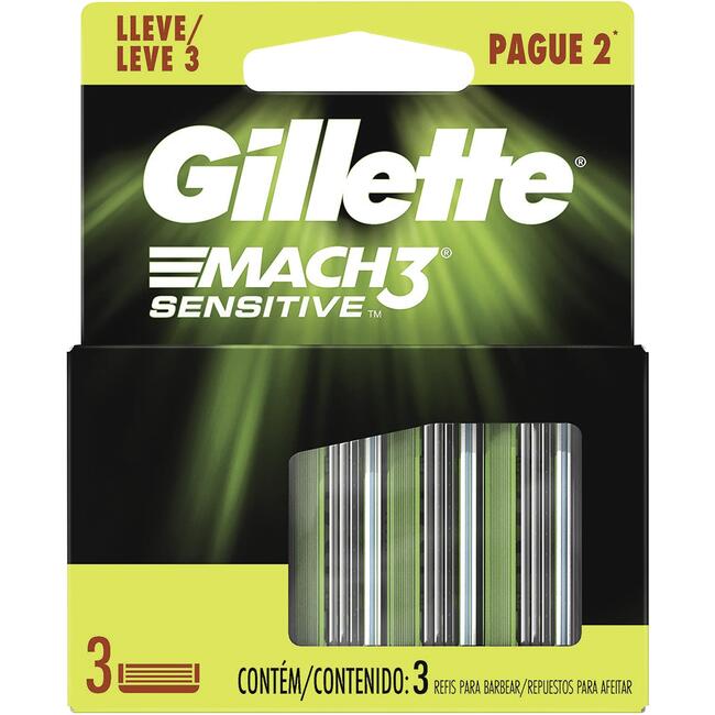 Carga Gillette Mach 3 Sensitive 3 un