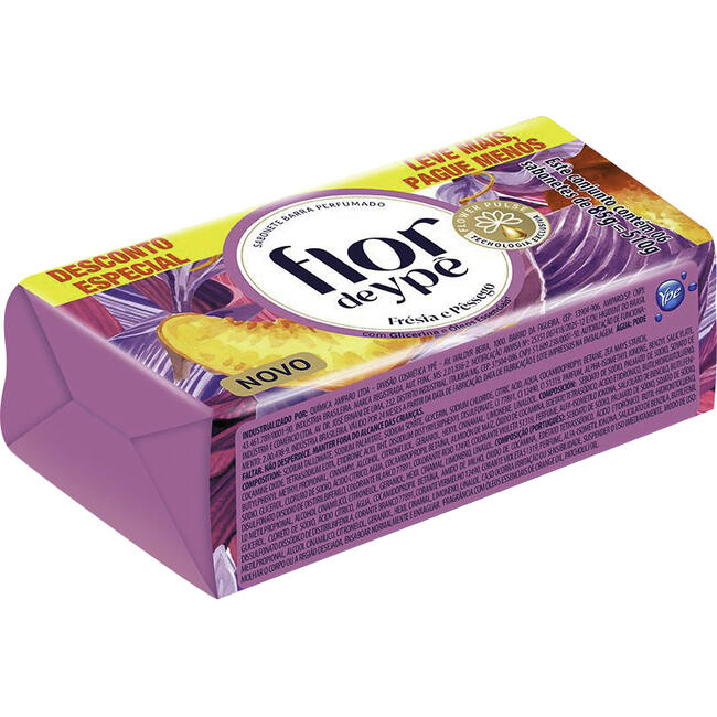 Pack Sabonete em barra Flor de Ypê Frésia e Pêssego 6 unidades de 85g