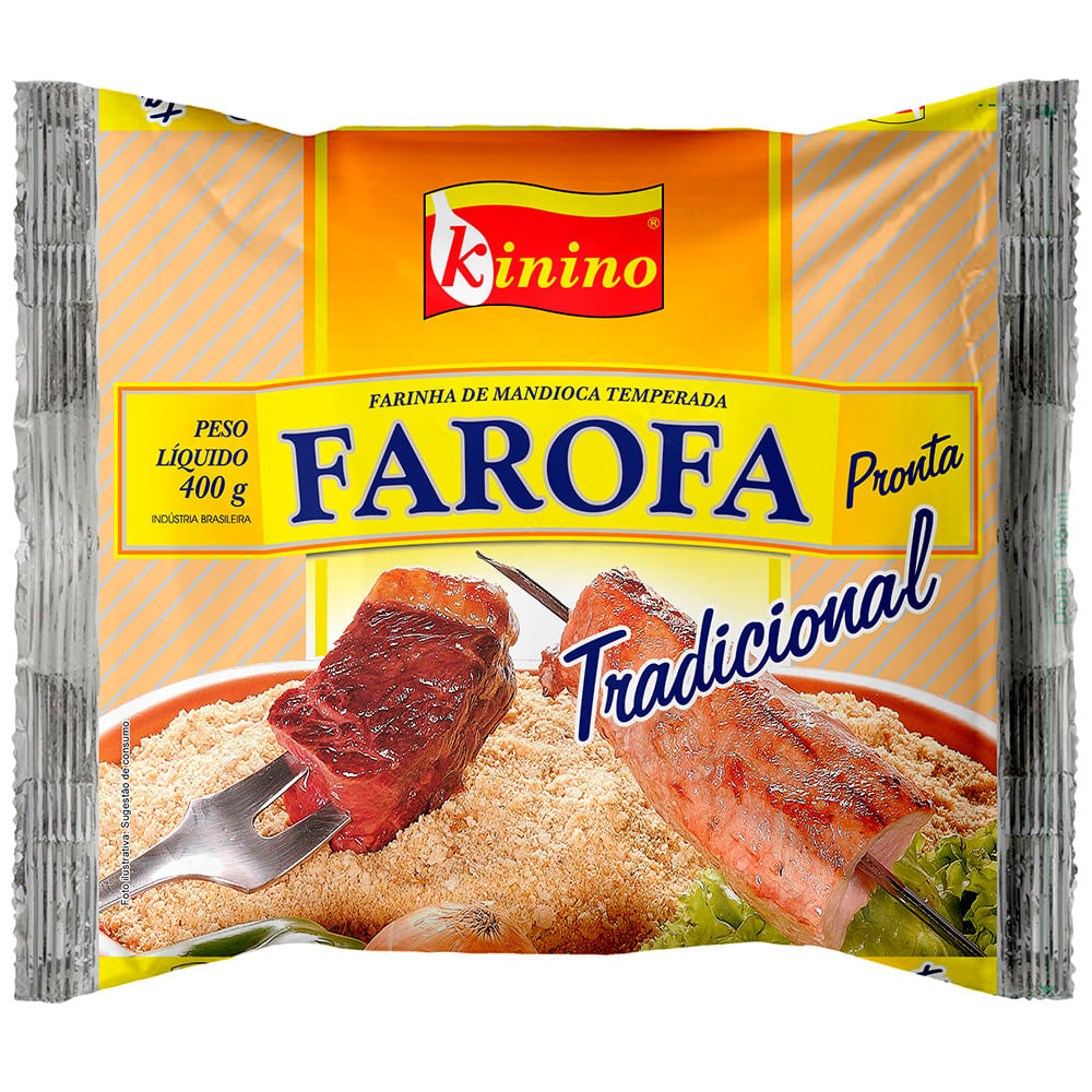 Farinha de Mandioca Temperada Kinino Tradicional 400g