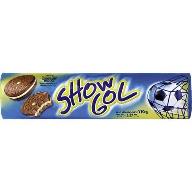 Biscoito Recheado Show Gol Chocolate branco 110g