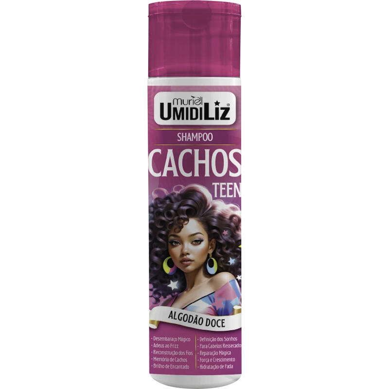 Shampoo Teen Muriel Cachos Algodão Doce 300ml
