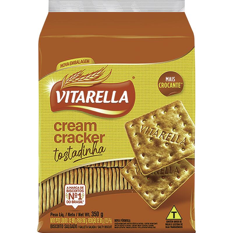 Biscoito Cream Cracker Vitarella Tostadinha 350g