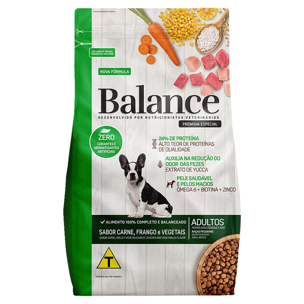 Ração para Cães Balance 900g - Adultos - Raças Pequenas
