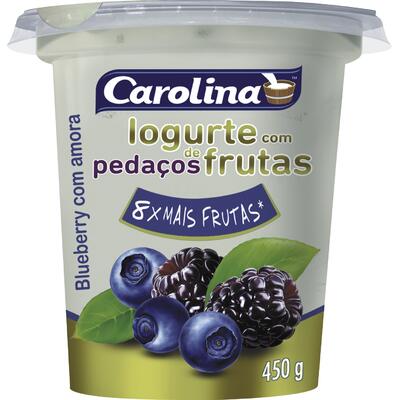 Iogurte com Pedaços Carolina Blueberry com Amora 450g