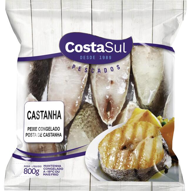 Peixe Castanha em Posta Costa Sul Congelado 800g