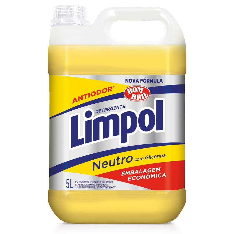 Detergente Líquido Neutro LIMPOL Galão 5l Embalagem Econômica